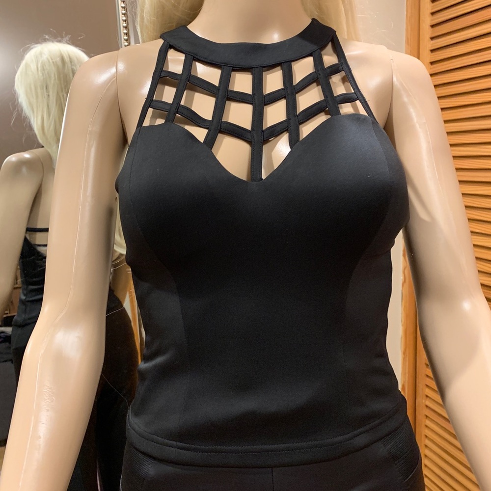 Black Netted Top - Picture 3 of 5